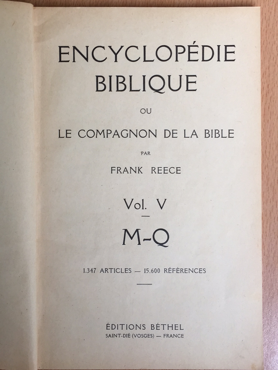 Encyclopédie biblique M-Q