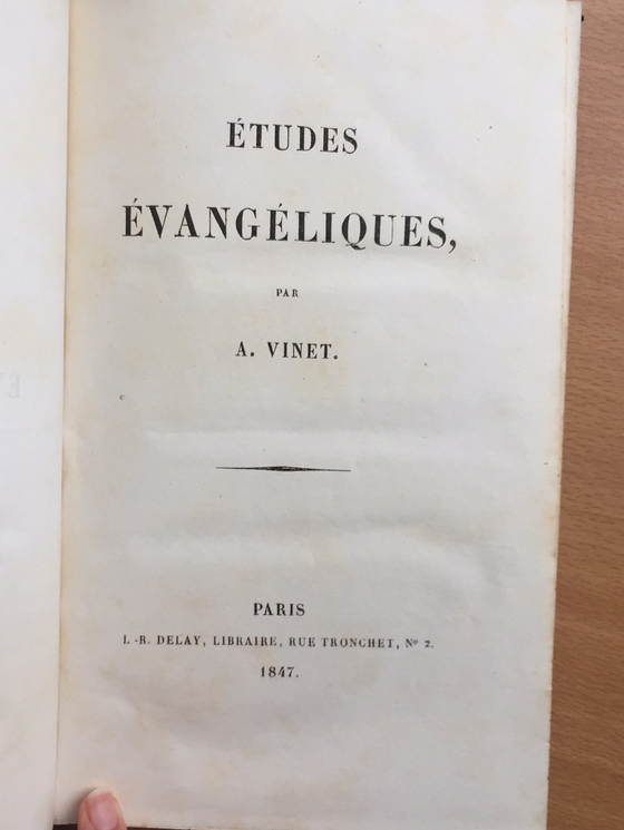Études Évangéliques (Livre Ancien)