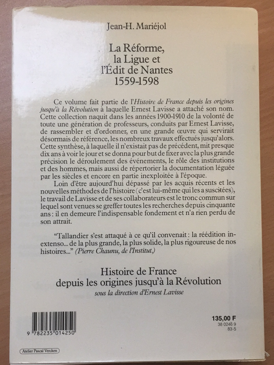 La Réforme, la Ligue, l’Édit de Nantes 1559-1598 (non-chrétien)