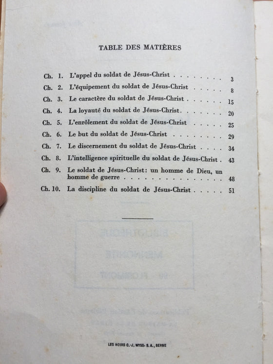 Le jeune chrétien ou un bon soldat de Jésus-Christ