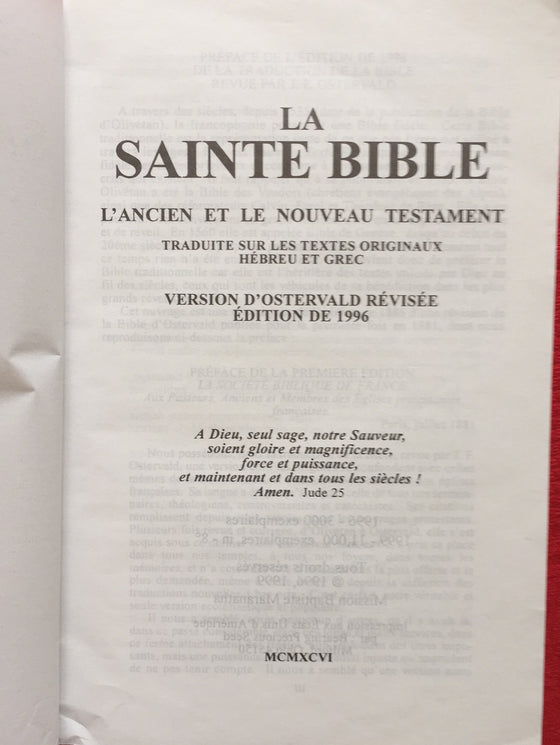 La Sainte Bible