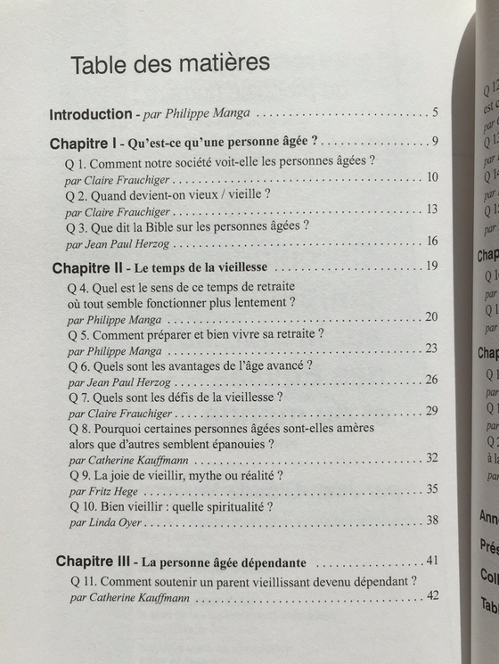 La vieillesse en (20) questions- Les dossiers de Christ Seul vol.1-2019