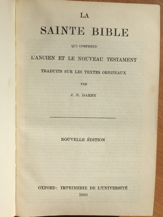 La Sainte Bible