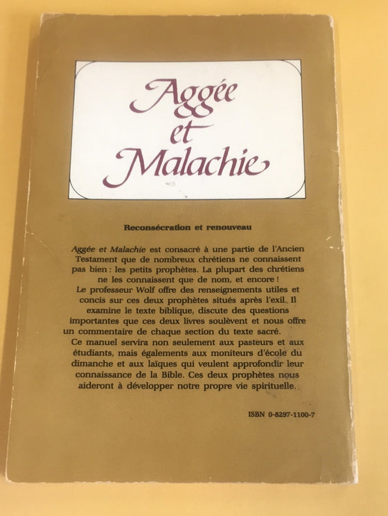 Aggée et Malachie