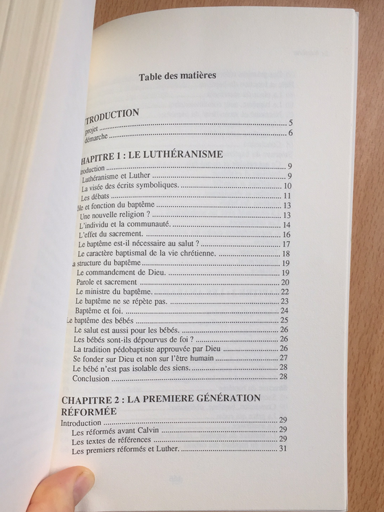 Le baptême, le débat entre les églises