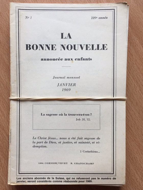 La Bonne Nouvelle annoncée aux enfants 1969