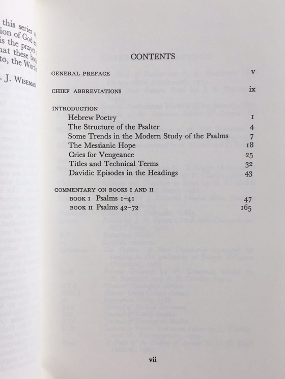 Psalms 1-72 Tyndale Old Testament Commentaries