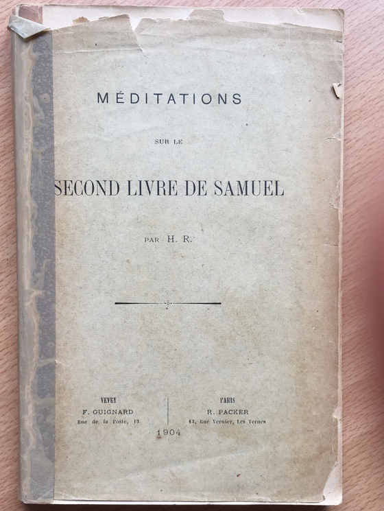 Méditations sur le second livre de Samuel