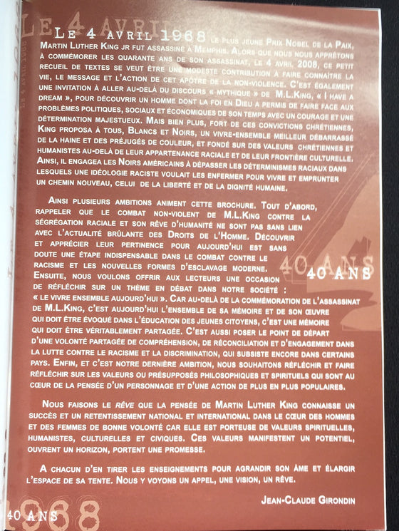 Le rêve d'humanité de Martin Luther King