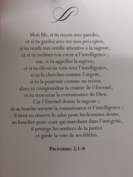 Paroles de sagesse des Proverbes