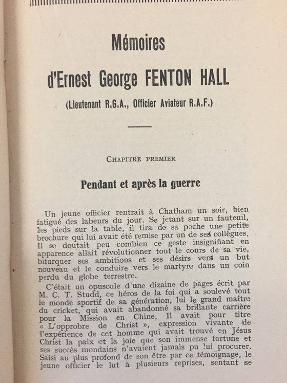 Mémoires de Fenton Hall - Pionnier en Amazonie