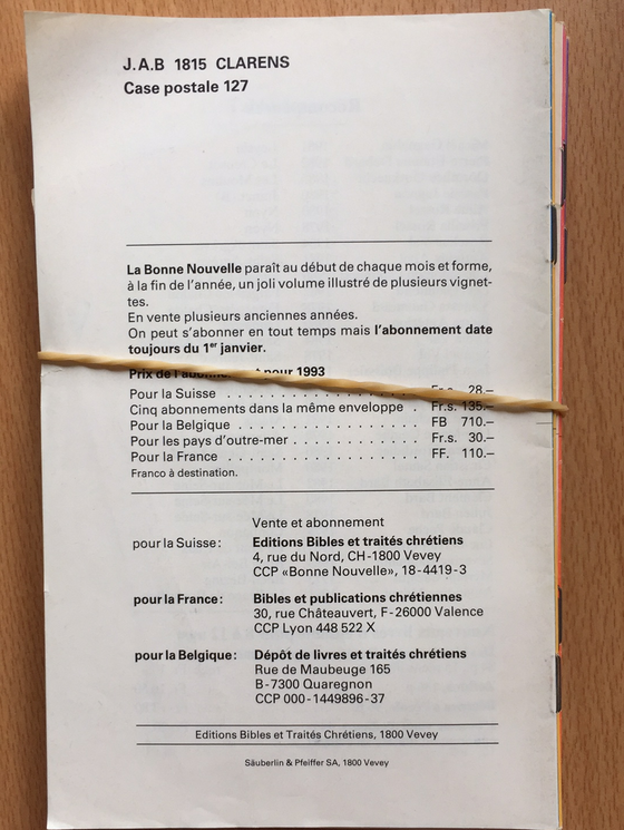 La Bonne Nouvelle annoncée aux enfants 1992