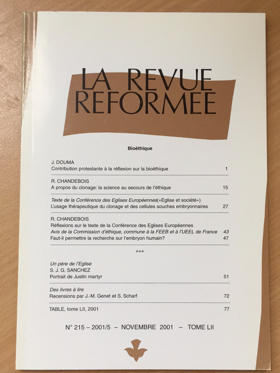 La revue réformée #215 Novembre 2001