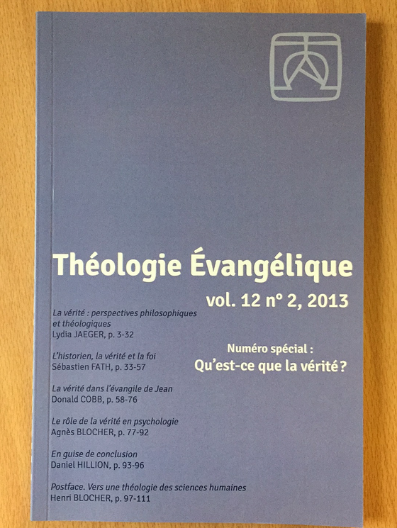 Théologie Évangélique vol.12 #2 2013