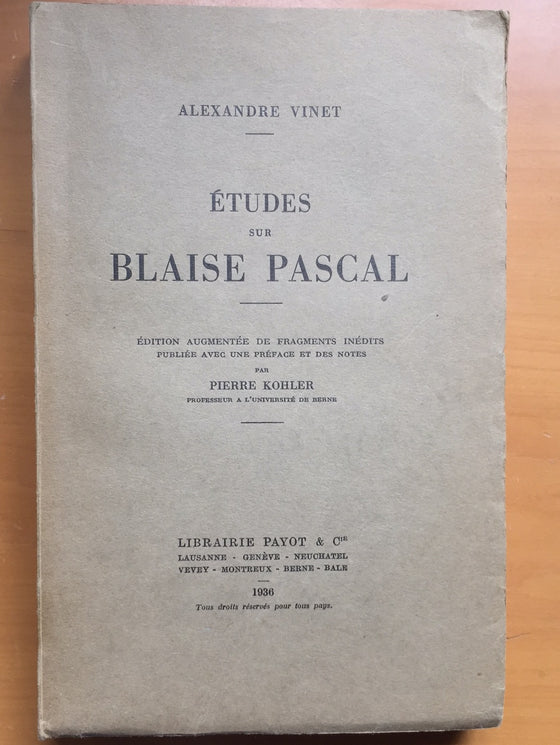 Études sur Blaise Pascal (1936)