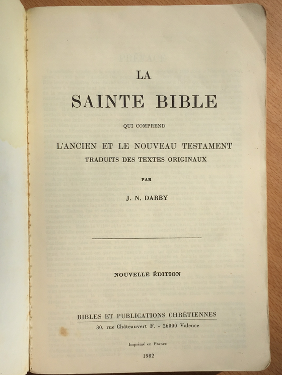 La Sainte Bible