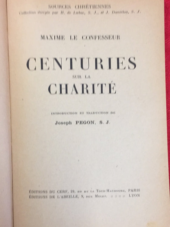 Maxime le Confesseur - Centuries sur la Charité