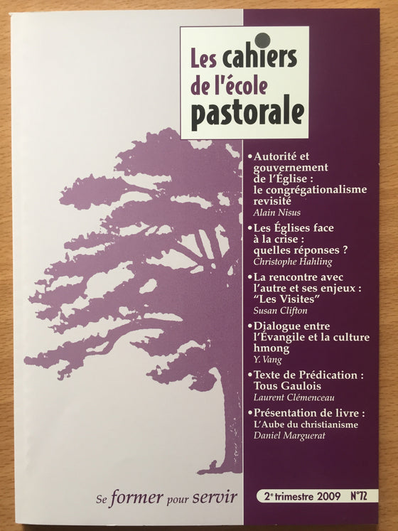 Les cahiers de l’école pastorale - 2e trimestre 2009 vol.72