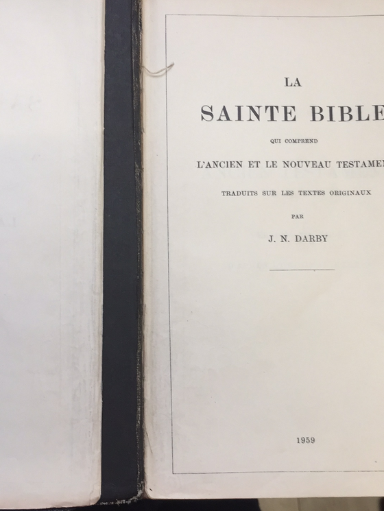 La Sainte Bible Darby 1959