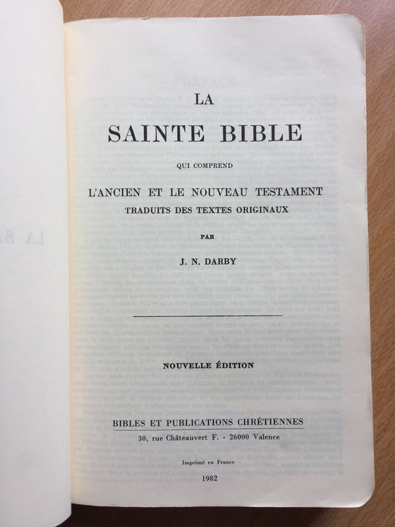 La sainte bible 1982