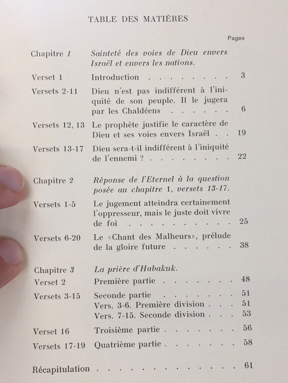 Le livre du prophète Habakuk