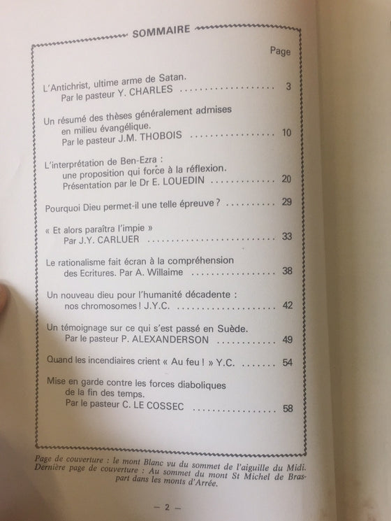 Document Expériences n.39 L’antichrist...mythe ou réalité ?