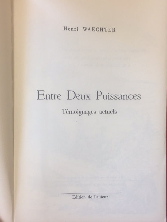 Entre deux puissances