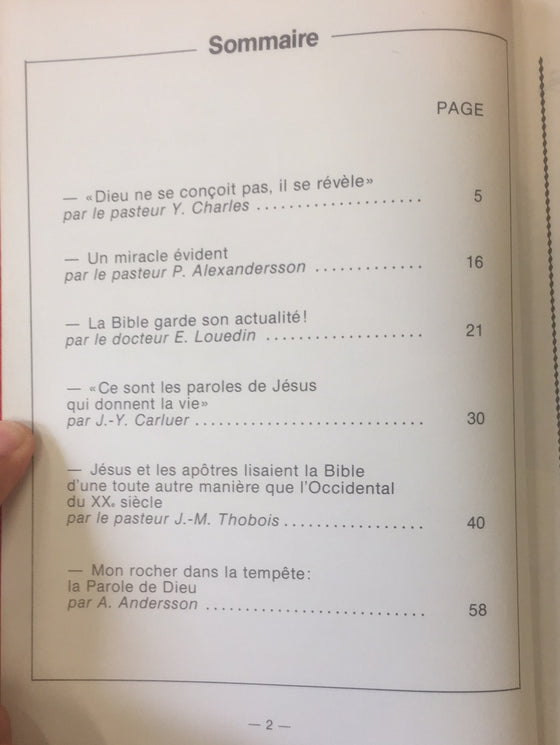 Document Expériences n.50 L’inspiration des Écritures...notre témoignage