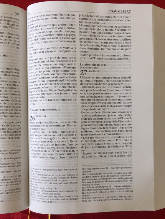 La Bible avec notes de référence