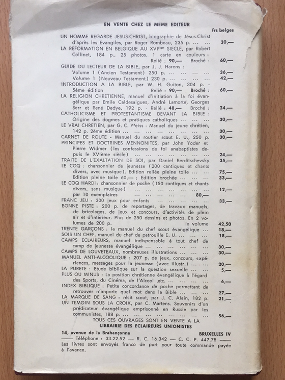 Histoire du protestantisme en Belgique aux XVIIe et XVIIIe siècles