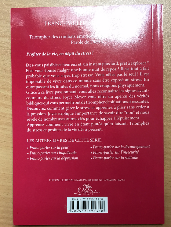 Franc-parler sur le stress (retiré des ventes)