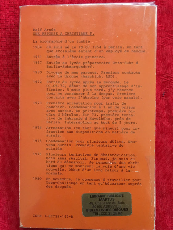 Une réponse à Christiane F.: l'histoire d'un junkie