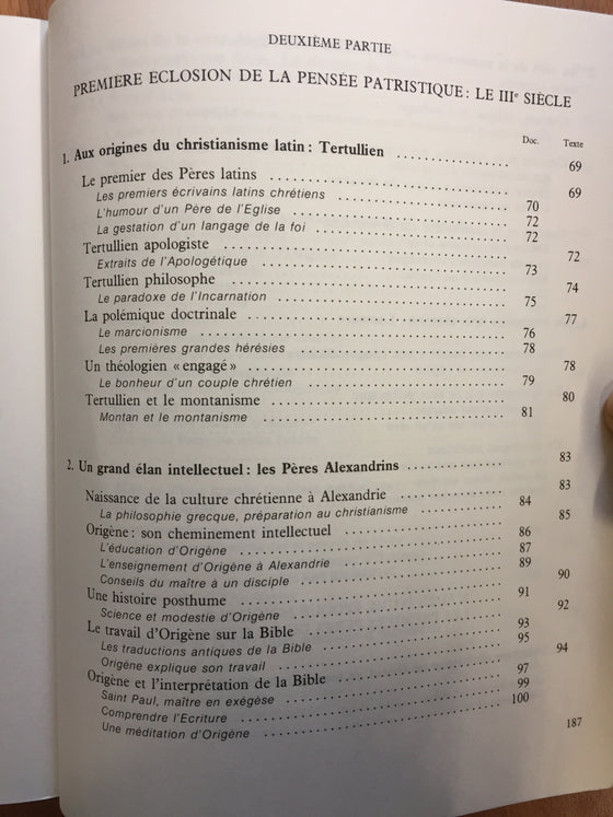 Les Pères de l’Eglise Volume 1 du Ier au IVe siècle