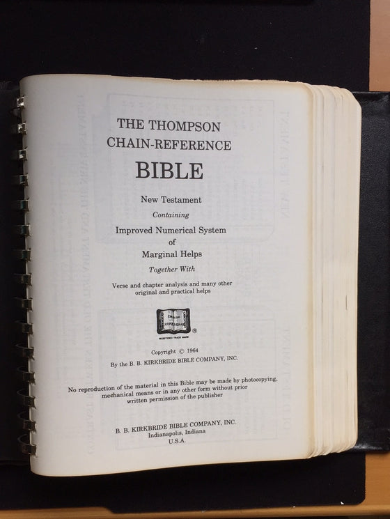 The Thompson chain-reference Bible