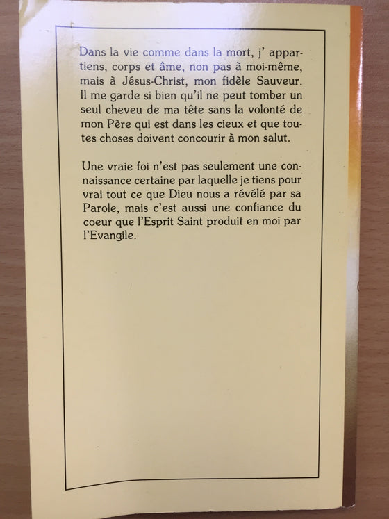 Catéchisme de Heidelberg: quelle est ton unique assurance dans la vie comme dans la mort ?