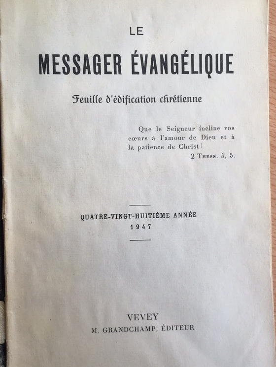 Le messager évangélique 1947