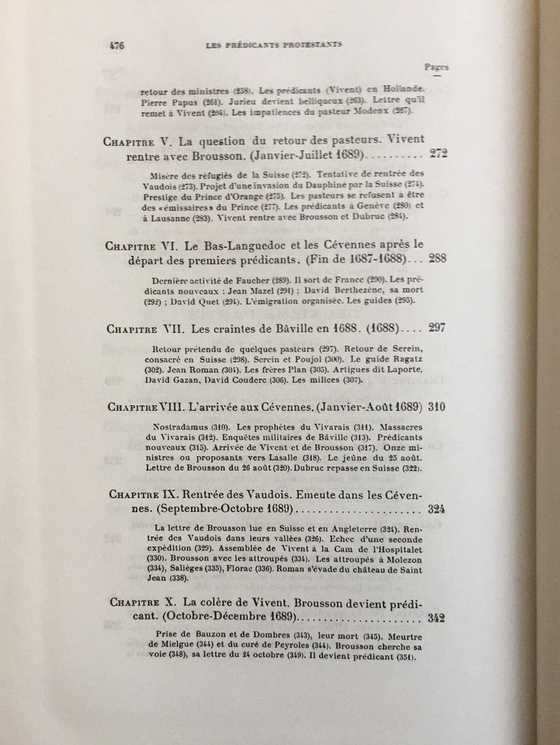Les prédicants protestants des Cévennes et du Bas-Languedoc 1684-1700 Tome I