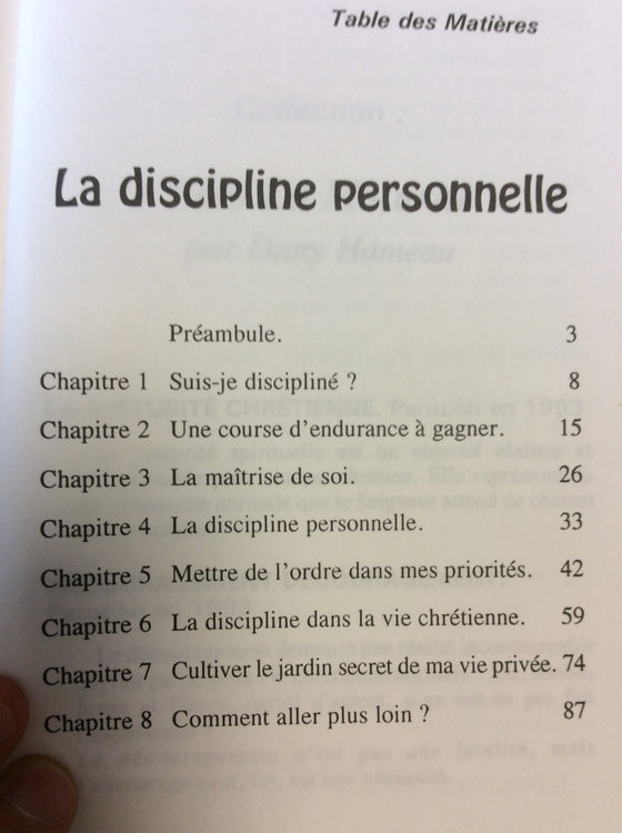 Discipline personnelle - ChezCarpus.com