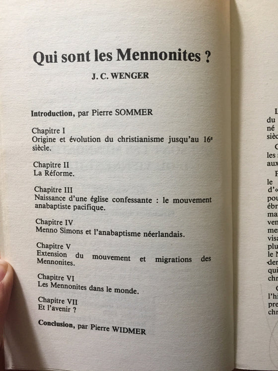 Qui sont les mennonites ? D’où viennent-ils ? vol.1 Les cahiers de Christ seul