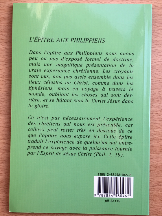 L'Épître aux Philippiens ou l’expérience chrétienne