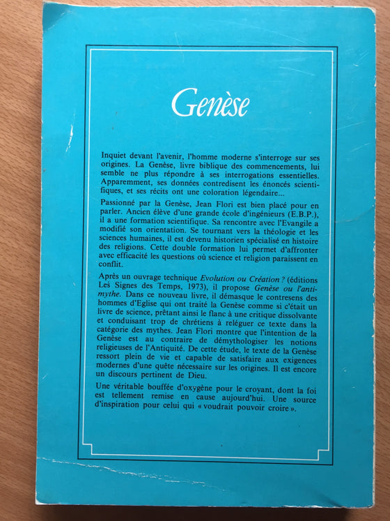 Genèse ou l’antimythe