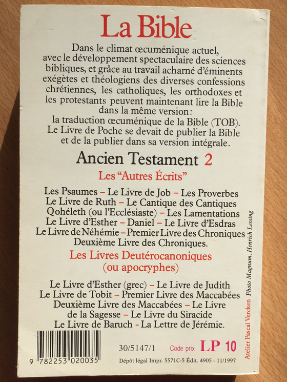 La Bible: Ancien Testament vol.2 (oecuménique)