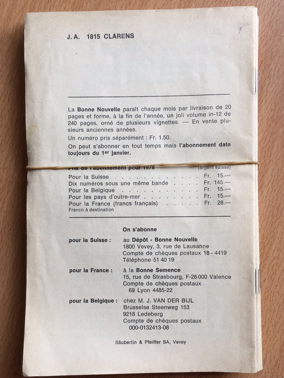 La Bonne Nouvelle annoncée aux enfants 1977