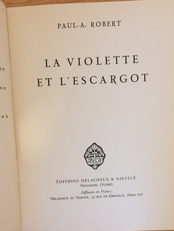 La Violette et l’Escargot