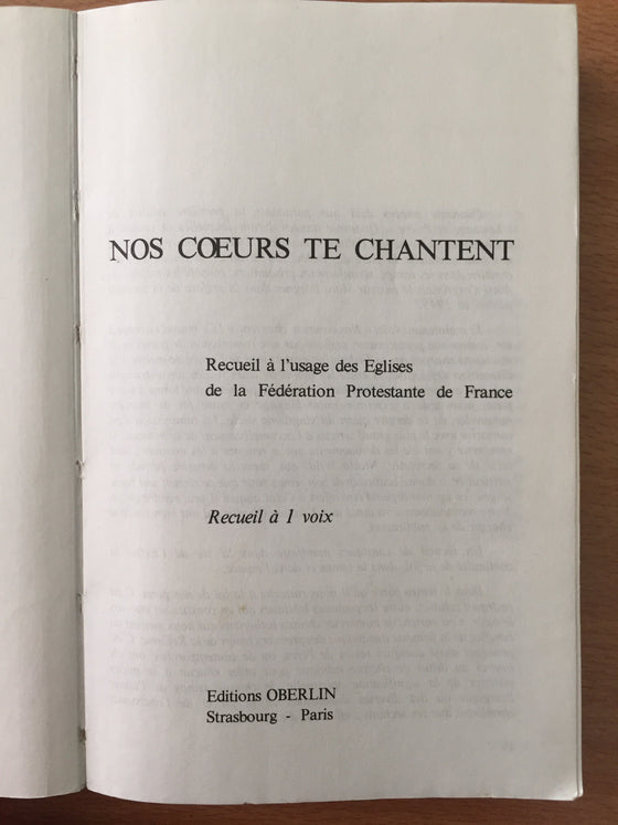 Nos cœurs te chantent