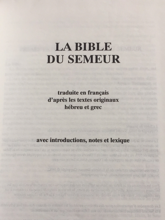 La Bible du semeur