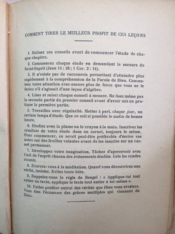 Étude personnelle du livre de la Genèse