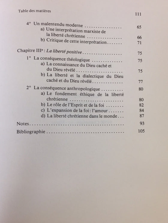 La notion de liberté chez Luther