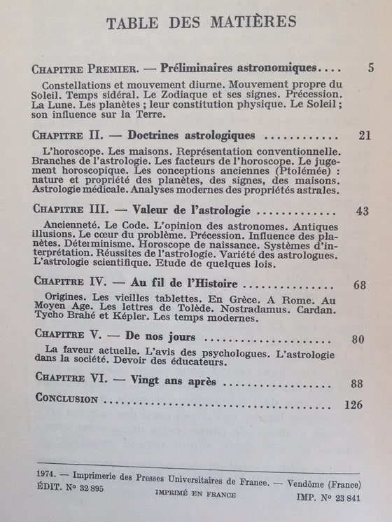 L'astrologie - que sais-je ?