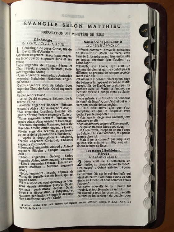 La sainte Bible (traduction Colombe, onglets et belle police d’impression. Rare!!!) - ChezCarpus.com
